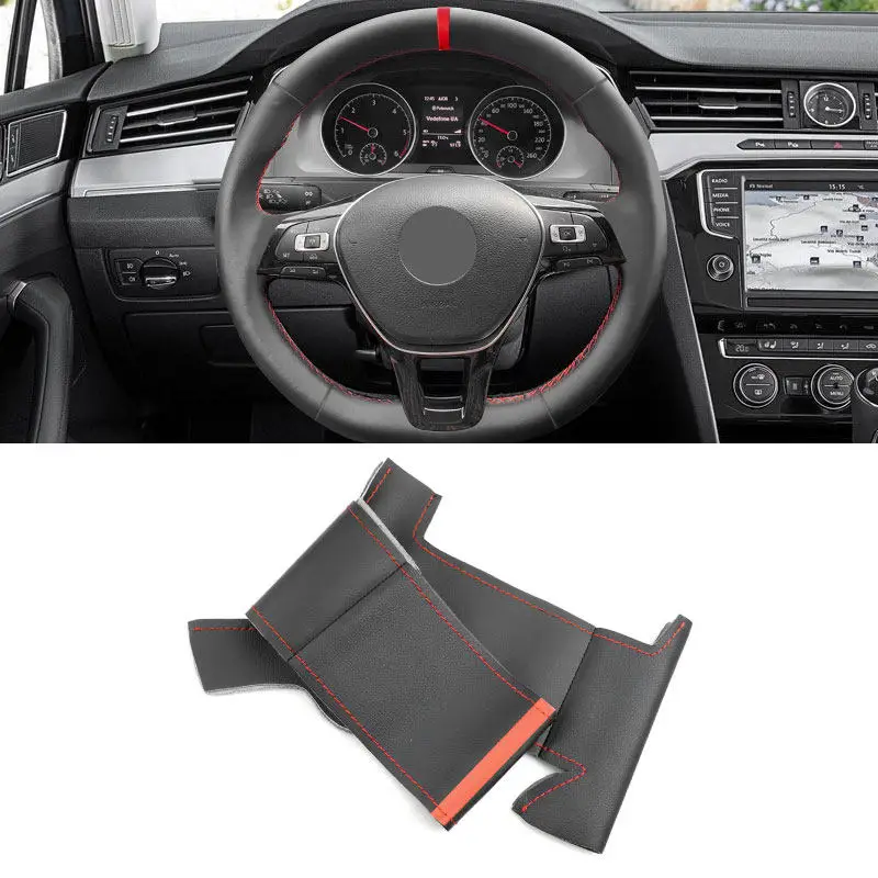 Funda de palanca de cambios negra de microfibra – VW Golf 7 - imagen 2