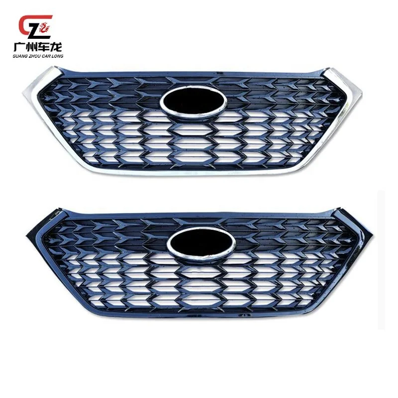 Parrilla delantera Hyundai Tucson 2015-2018 ABS negra plateada