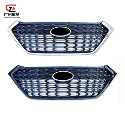 Parrilla delantera Hyundai Tucson 2015-2018 ABS negra plateada