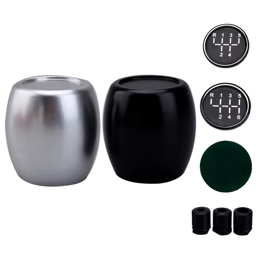 Pomo de cambio universal de aluminio negro para coche, 5-6 velocidades - imagen 4