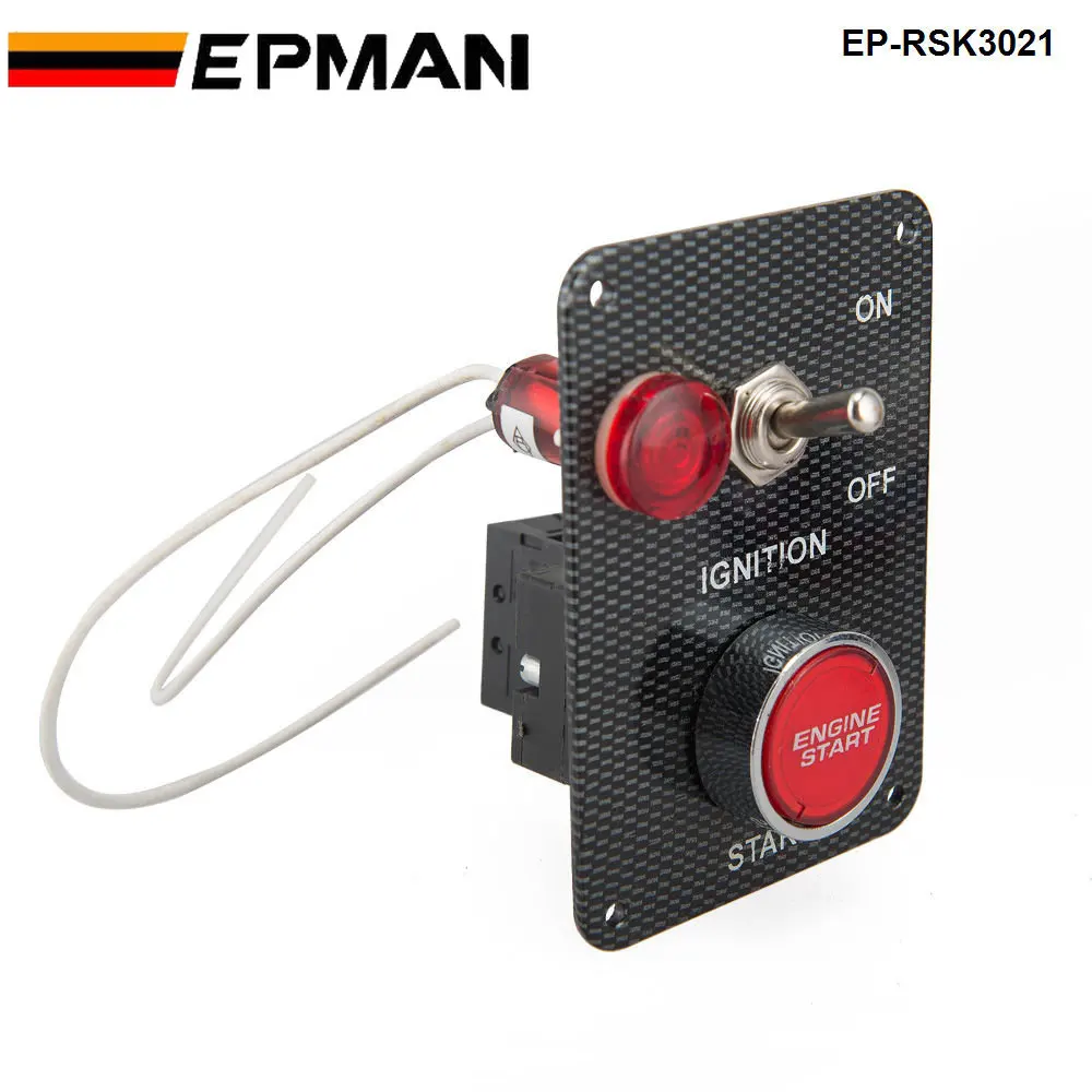 Botón arranque EP-RSK3021 + panel palanca fibra carbono 12V Drift - imagen 4