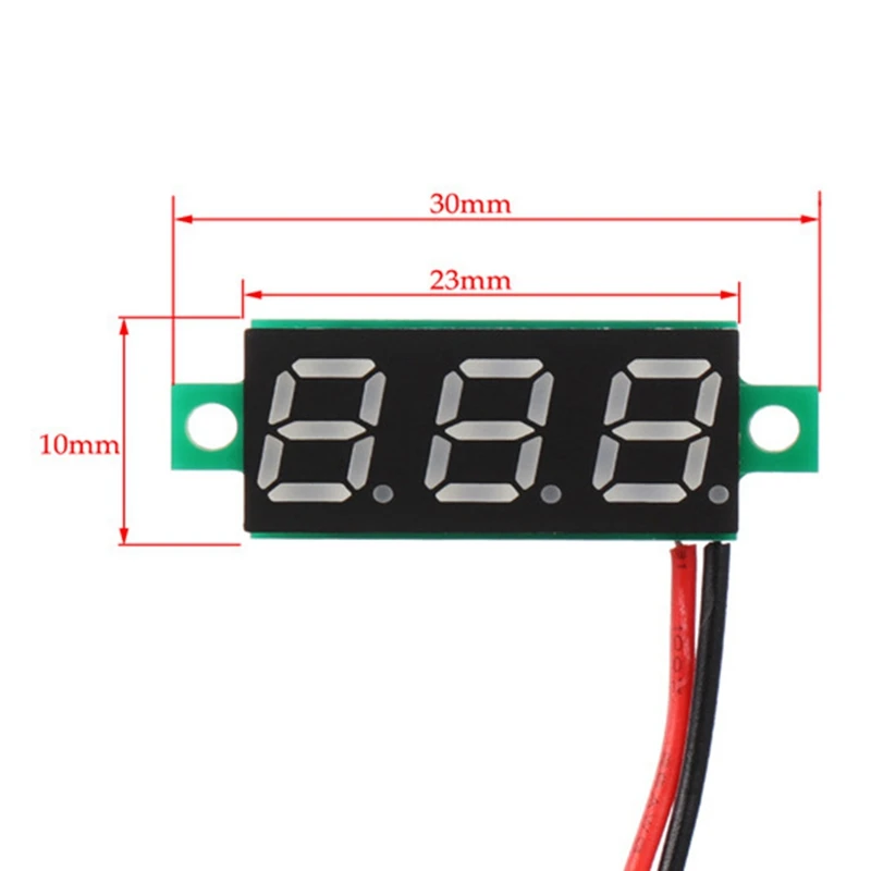 Voltímetro CC LED de conexión doble con pantalla digital - imagen 5