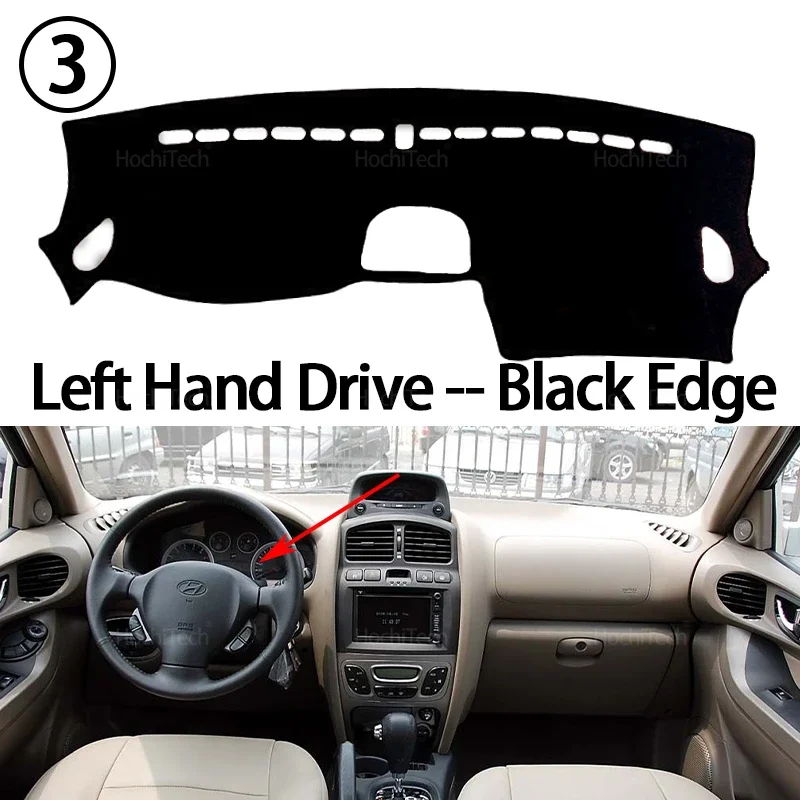 Para Hyundai Santa Fe SM Classic 2001-2006, alfombrilla para salpicadero de alta calidad, cubierta para salpicadero, accesorios para alfombras y sombrilla - imagen 4