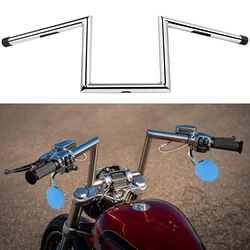 Manillar estilo Z cromado 25 mm – para Harley, Honda, Yamaha