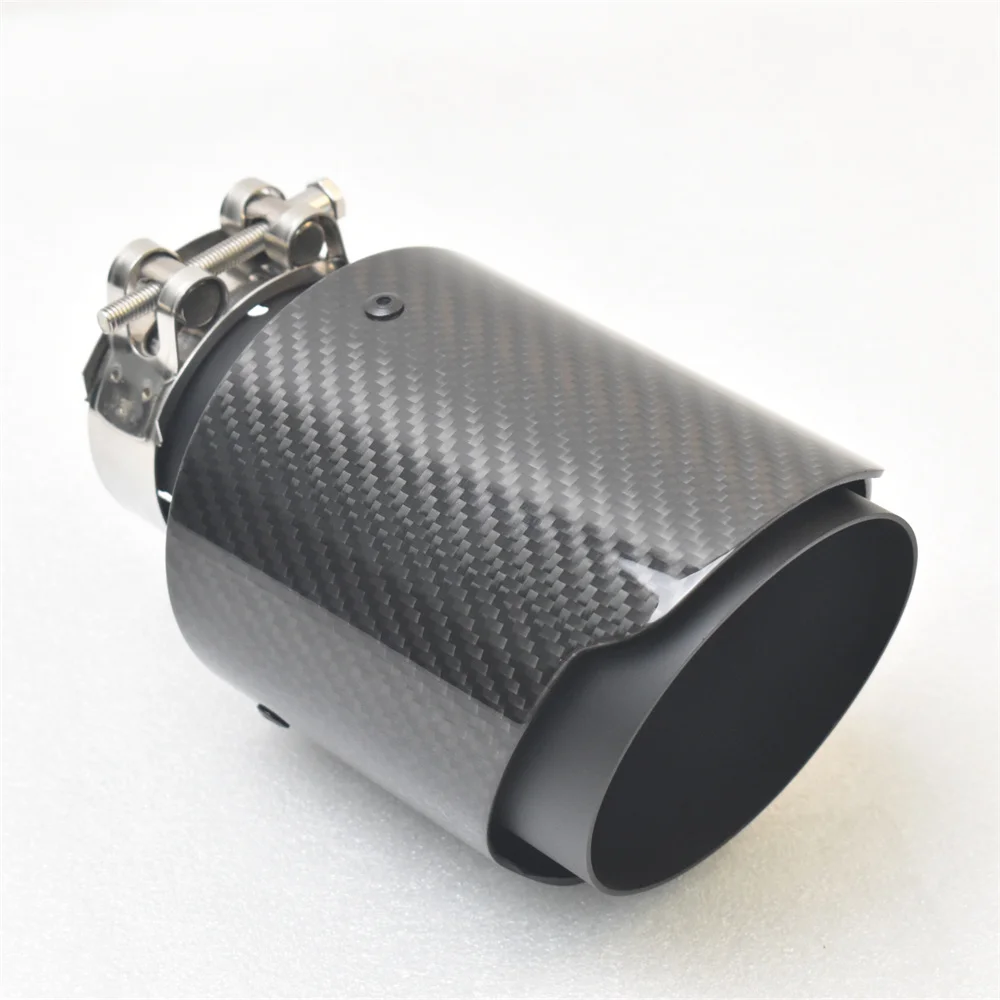 Tubo silenciador universal X5 323 de acero inoxidable negro brillante - imagen 2