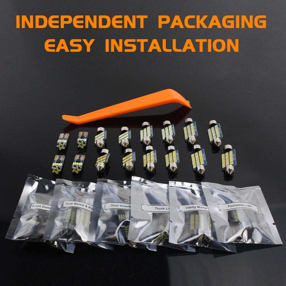 Luz LED Interior Canbus para coche, lámpara Interior para Peugeot 106, 107, 206, 207, 208, 306, 307, 308, 406, 407, 508 SW CC Hatch Saloon, accesorios - imagen 4