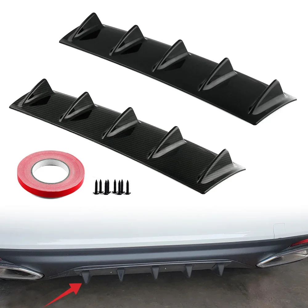 Difusor trasero universal de 5 aletas en ABS para parachoques - imagen 3