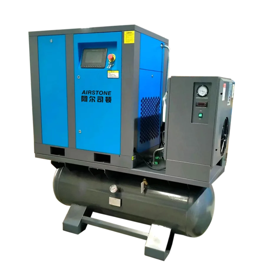 Compresor de aire de tornillo industrial integrado de alta presión 22 KW 30 de ahorro de energía de alto rendimiento trifásico con secador - imagen 5