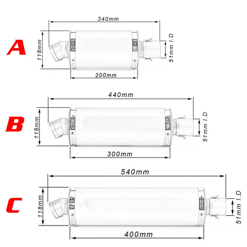 Silenciador de escape universal para PCX125 NMAX155 Z900 TMAX530 - imagen 3