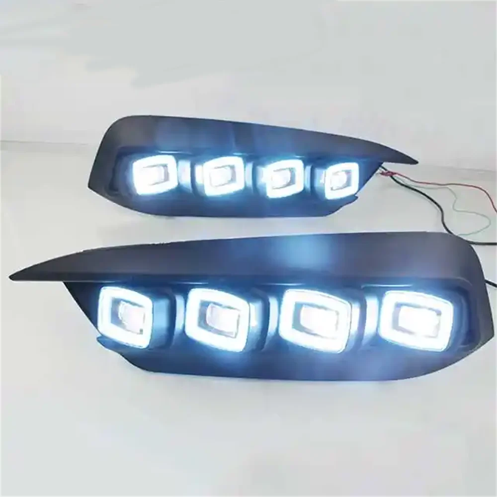 Para Honda Civic 2016 2017 2018 lámpara antiniebla Drl luz de circulación diurna impermeable 12V luz diurna frontal Led - imagen 5