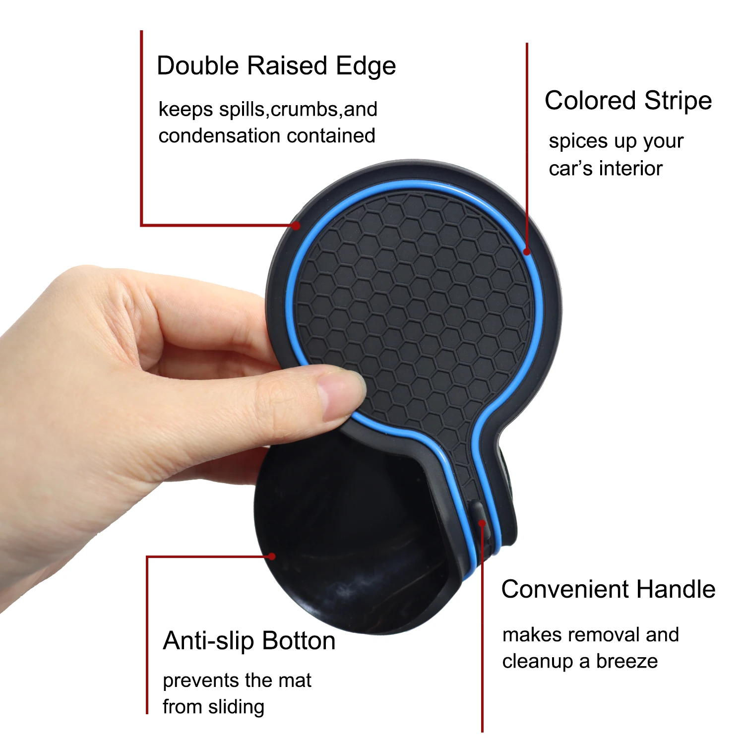 Posavasos antideslizantes impermeables para Nissan X-Trail interior - imagen 3