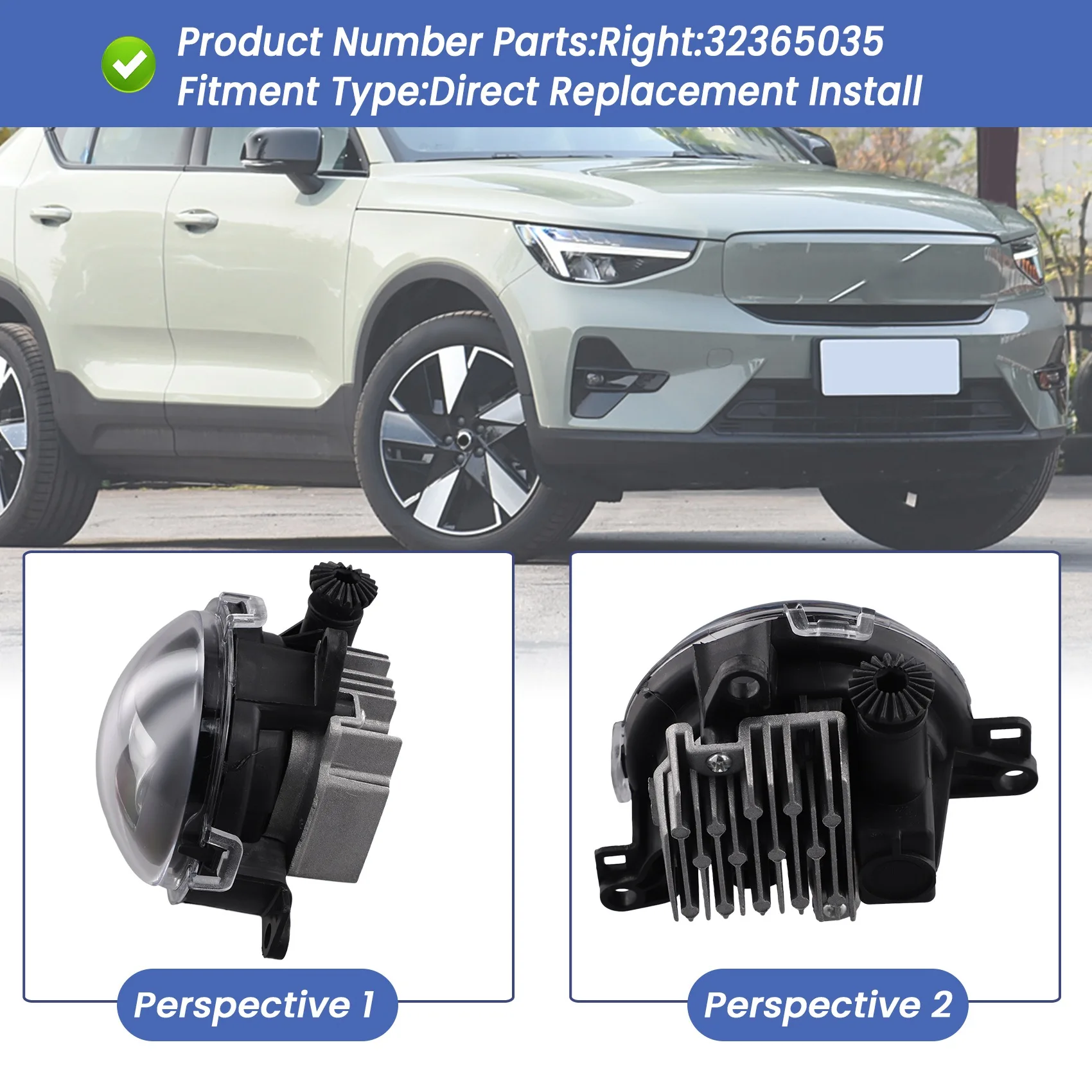 Luz antiniebla derecha Volvo S90 V90 XC40 C40 32365035 - imagen 2
