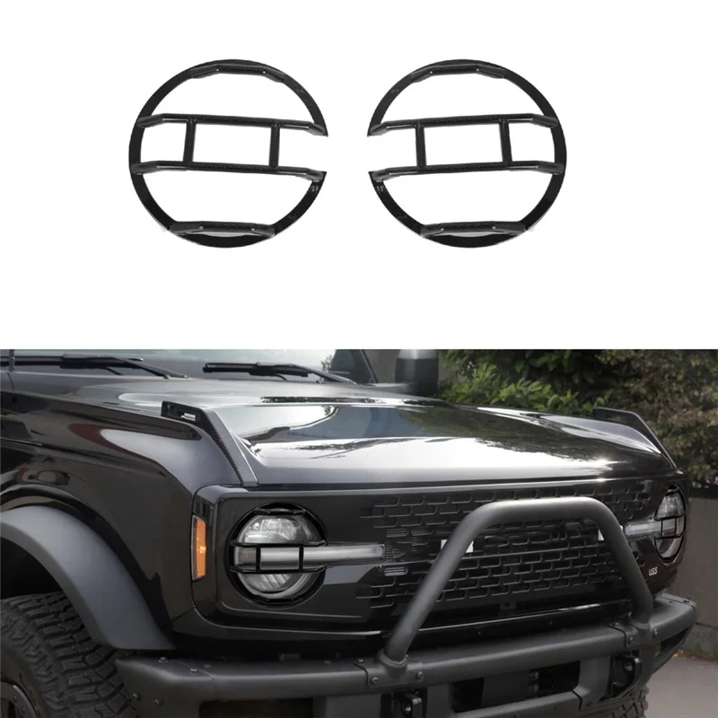 Cubierta de faro y tapa lateral Ford Bronco 2021-2023 negra