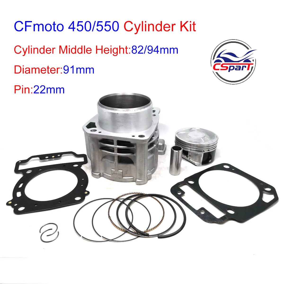 Kit de cilindro 91 mm CFMOTO 400/500 cc CFORCE, UFORCE y ZFORCE