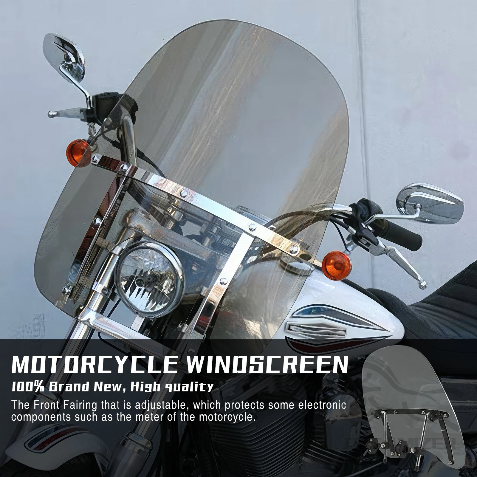 Deflector de manillar universal para moto 7/8 y 1 pulgada
