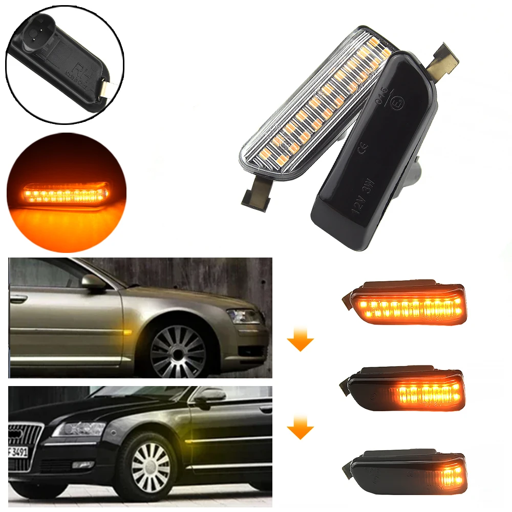 Intermitentes laterales LED secuenciales Audi A8/A8L/S8 D3 4E Quattro