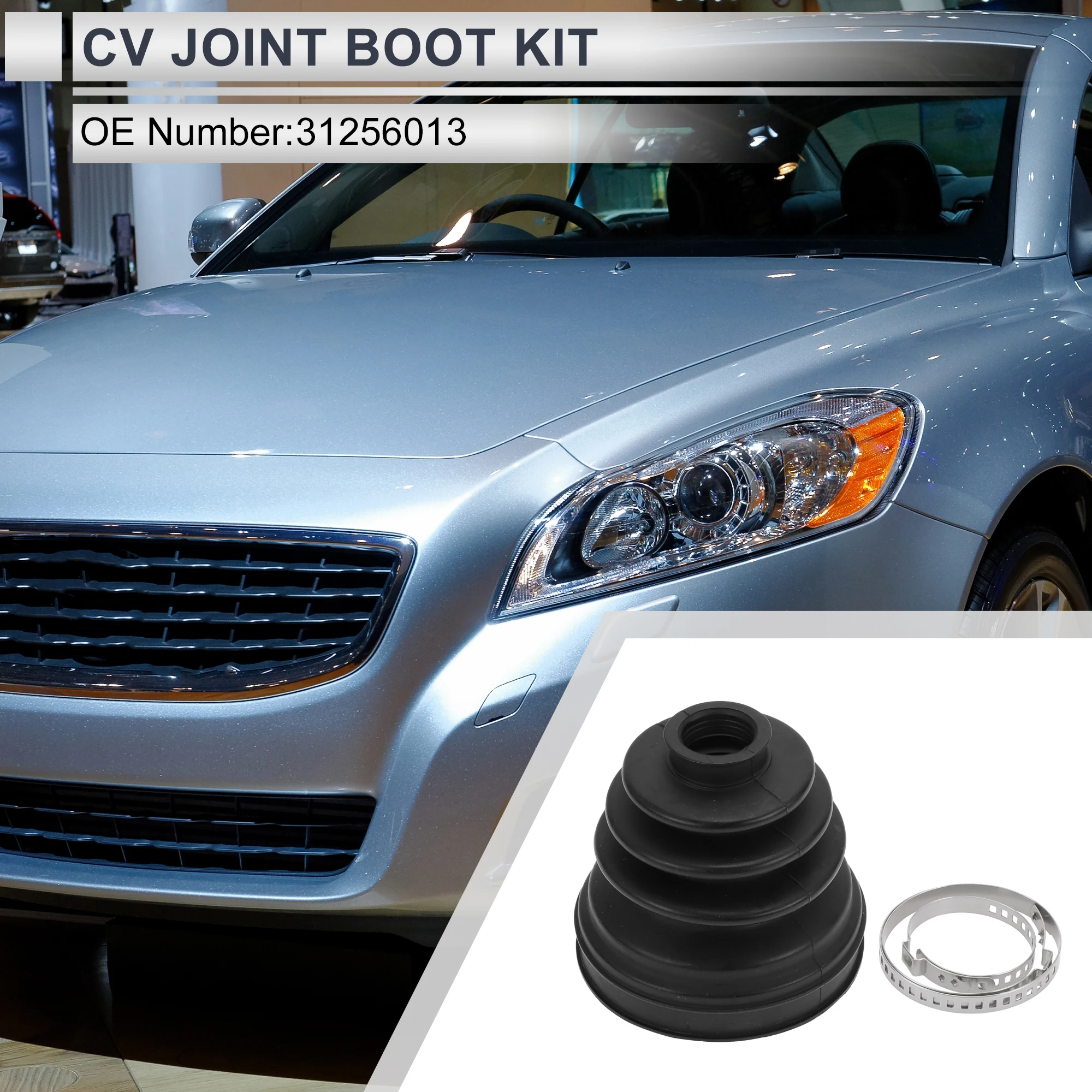 X Autohaux No. 31256013   Kit de arranque de junta homocinética interior con abrazaderas para Volvo C30 2007-2013 para Volvo C70 2006-2013 para Volvo V50 2004