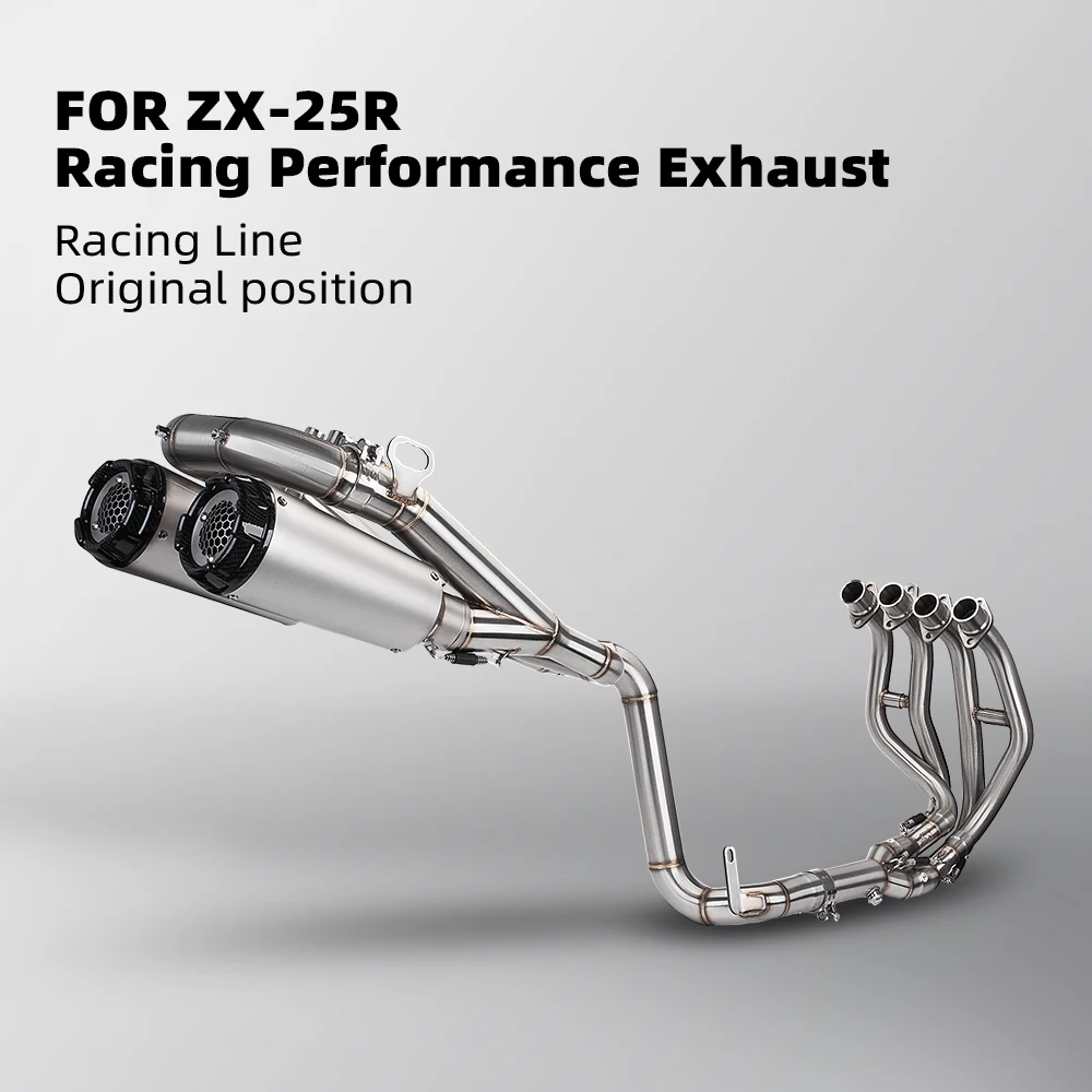 Tubo de escape doble salida para Kawasaki Ninja ZX-25R