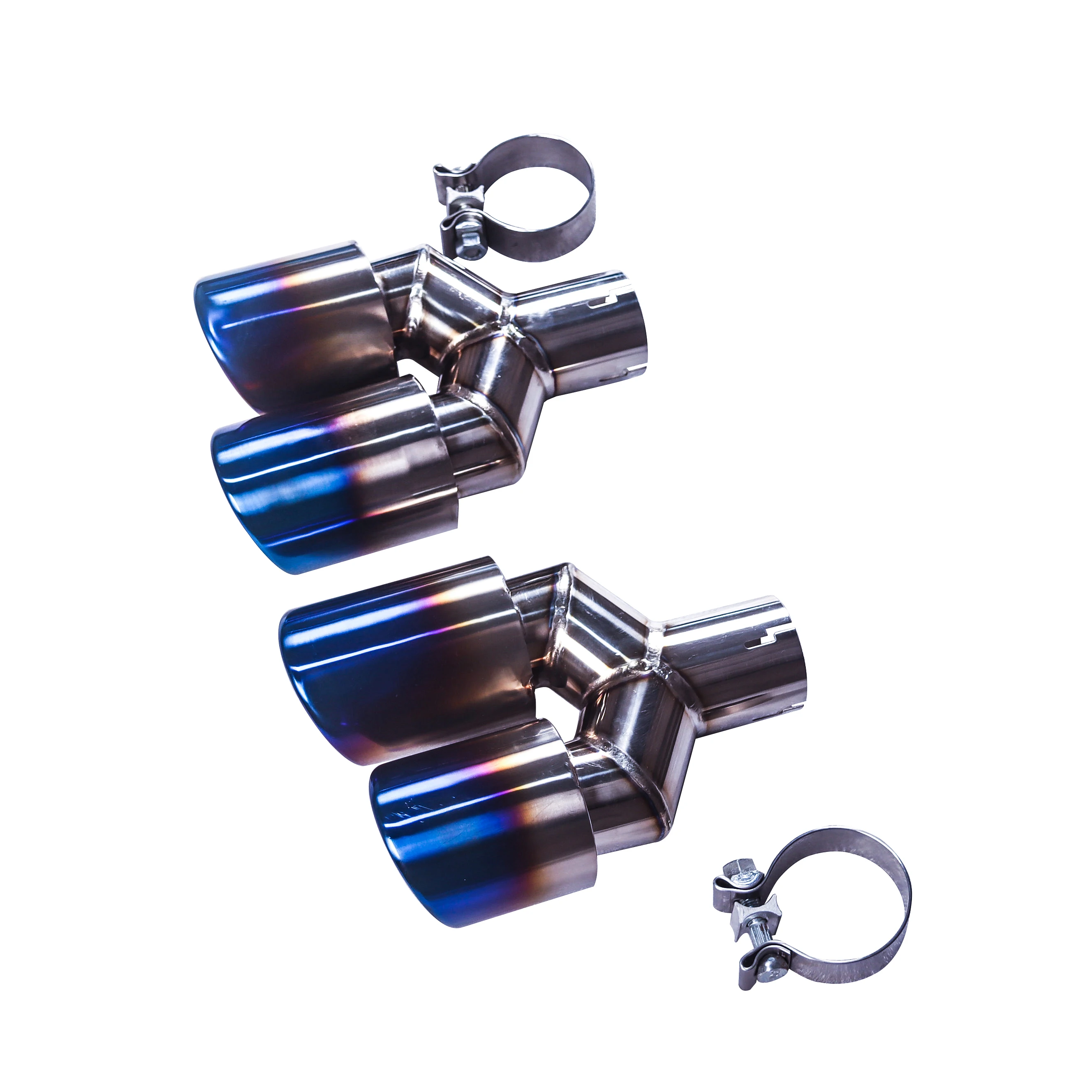 Terminal escape titanio doble salida para tuning y modificación автомóvil - imagen 5