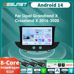 Radio Android 14 Snapdragon para Opel Grandland X 2016-2020
