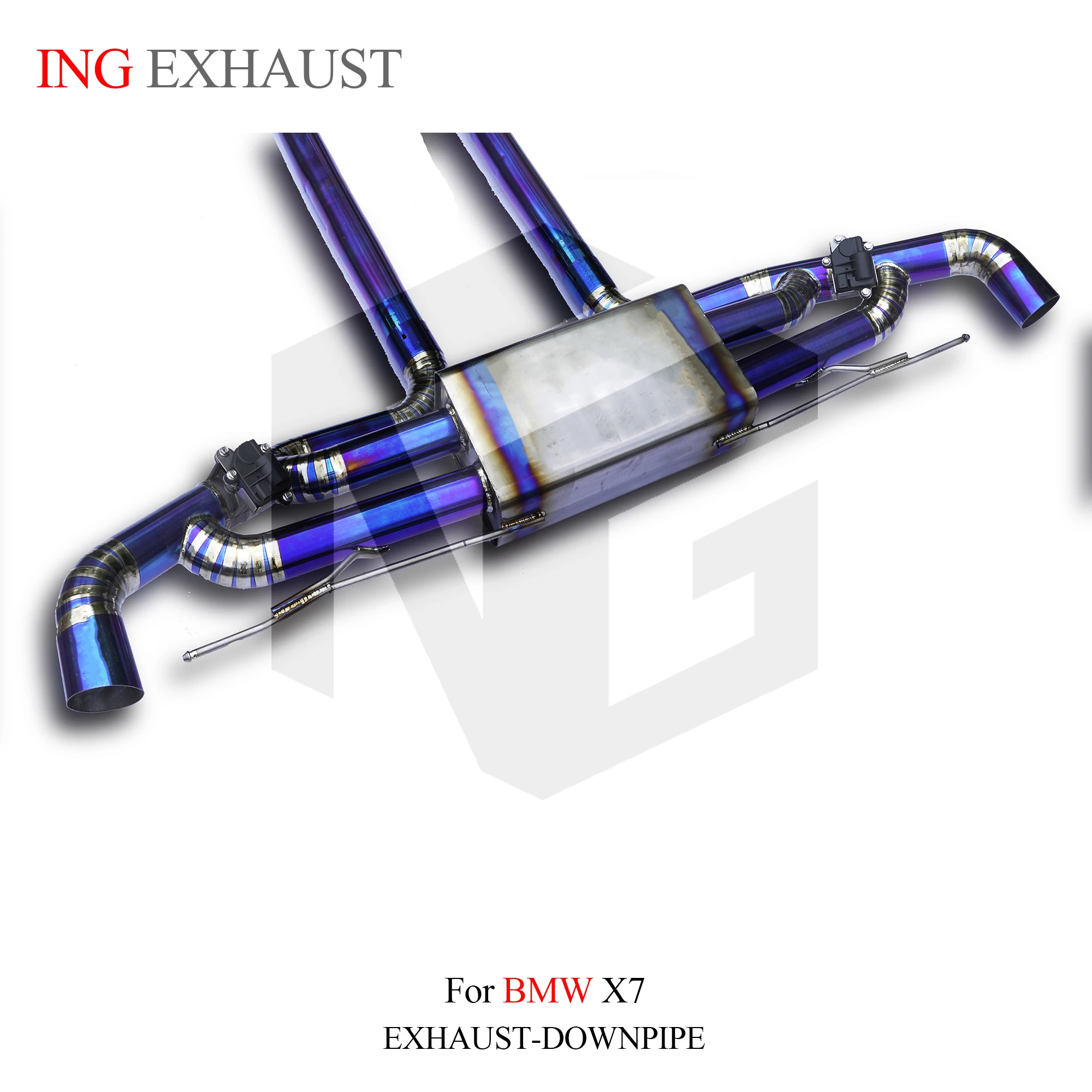 ING Silenciador de válvula de aleación de titanio Catback para BMW X7 G07 3.0T Sistema de escape de rendimiento - imagen 2