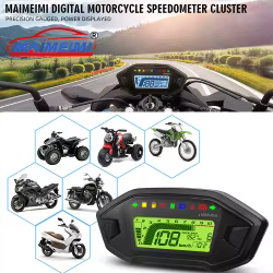 Cuadro LCD de moto con velocímetro, tacómetro y nivel de combustible