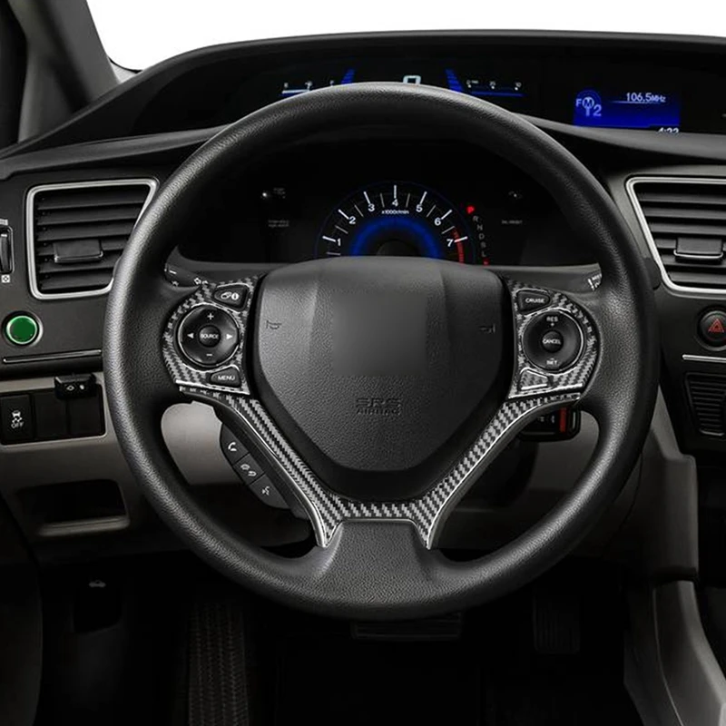 Embellecedor volante fibra de carbono Honda Civic IX 2012-2015 - imagen 2