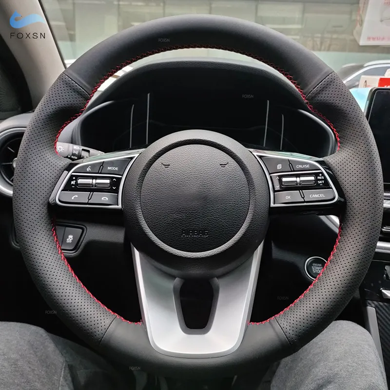 Funda de cuero para volante Kia Sportage, Optima, Forte y Ceed