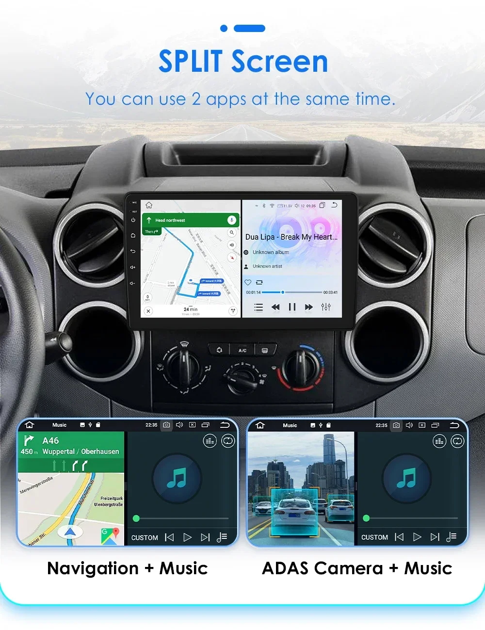 Autoradio Android 13 Citroen Berlingo Peugeot Partner - imagen 5