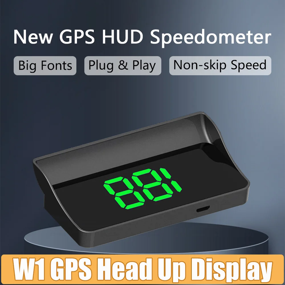 Pantalla HUD GPS para parabrisas, velocímetro LED universal