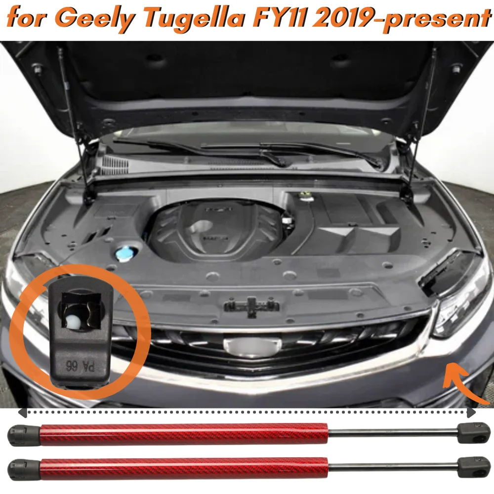 Puntales de capó Geely Tugella FY11 amortiguadores gas elevación