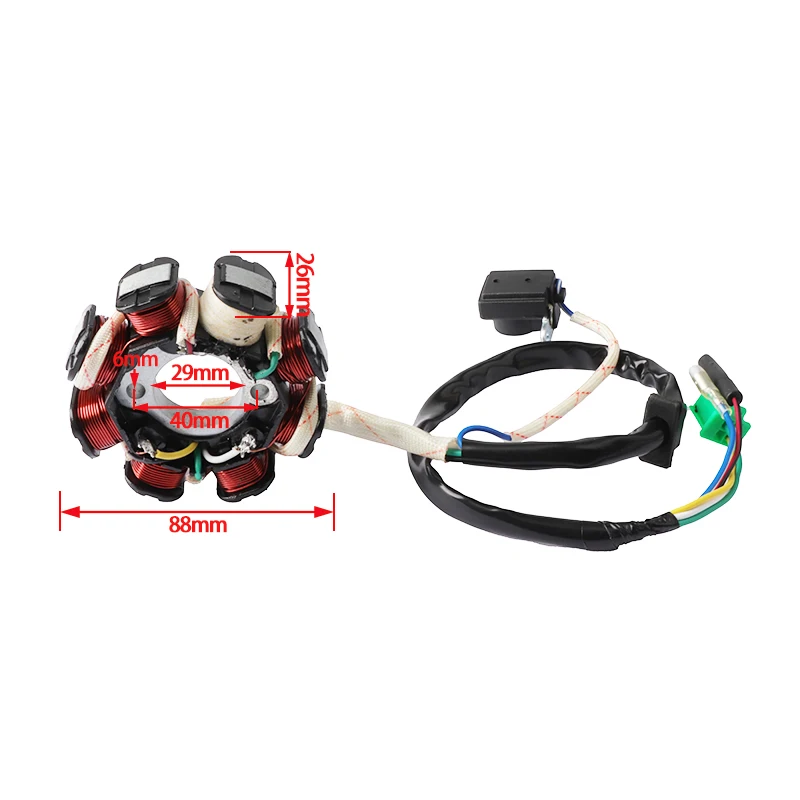 Estator de 8 bobinas GY6 para scooter 50-150 cc - imagen 2