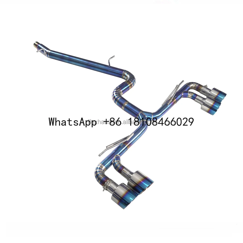 Escape catback de titanio para VW Golf R MK7 MK7.5 MK8 2.0 T 2019-2022