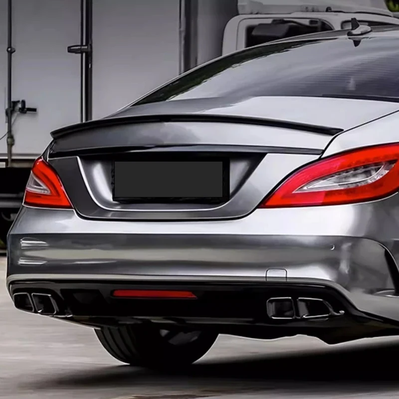 Alerón difusor de labio trasero negro brillante para Mercedes Benz CLS clase W218 CLS350 CLS63 AMG Sport 2012 a 2017 Protector de parachoques - imagen 3