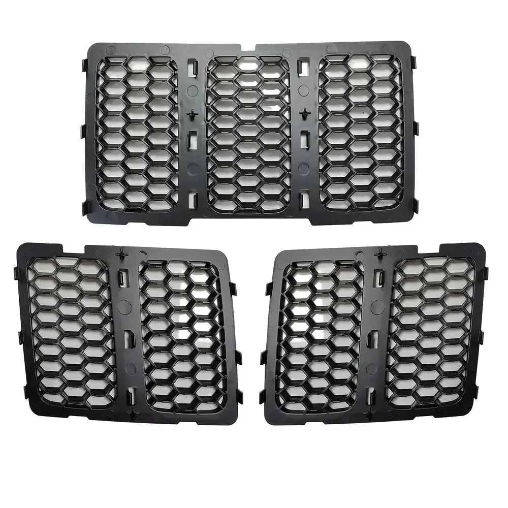 Rejilla de panal ABS negra para Jeep Grand Cherokee 2014-2016 - imagen 3