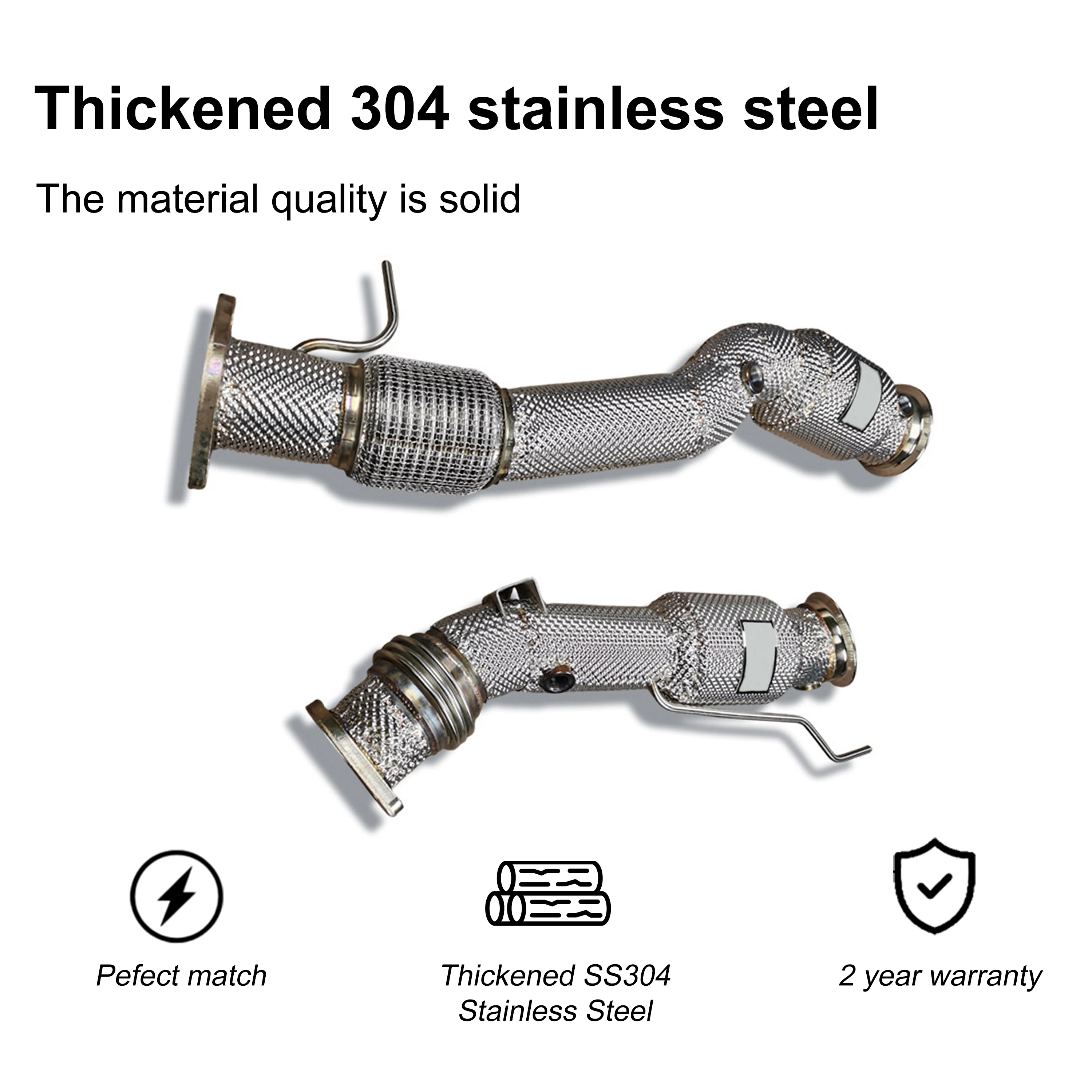 Tubo de escape ACE para BMW X3M F97 X4M F98 S58 3,0 T tubo de escape de alto flujo con protector térmico SUS304 sistemas de escape con OPF - imagen 4