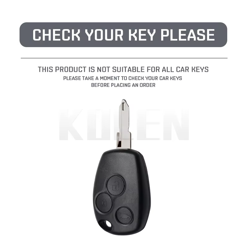 Funda de TPU negra para mando de coche Renault y Dacia