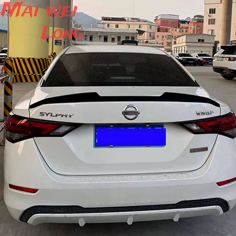 Para Nissan Sentra SYLPHY 2019 2020 alerón de plástico ABS Primer Color alerón trasero del maletero del coche - imagen 4