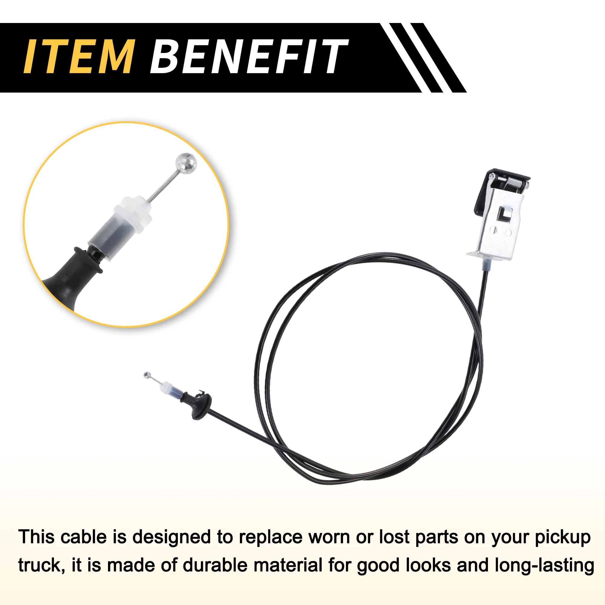536300C010 UXCELL Cable de liberación del capó Toyota Tundra 2000-2006 - imagen 4
