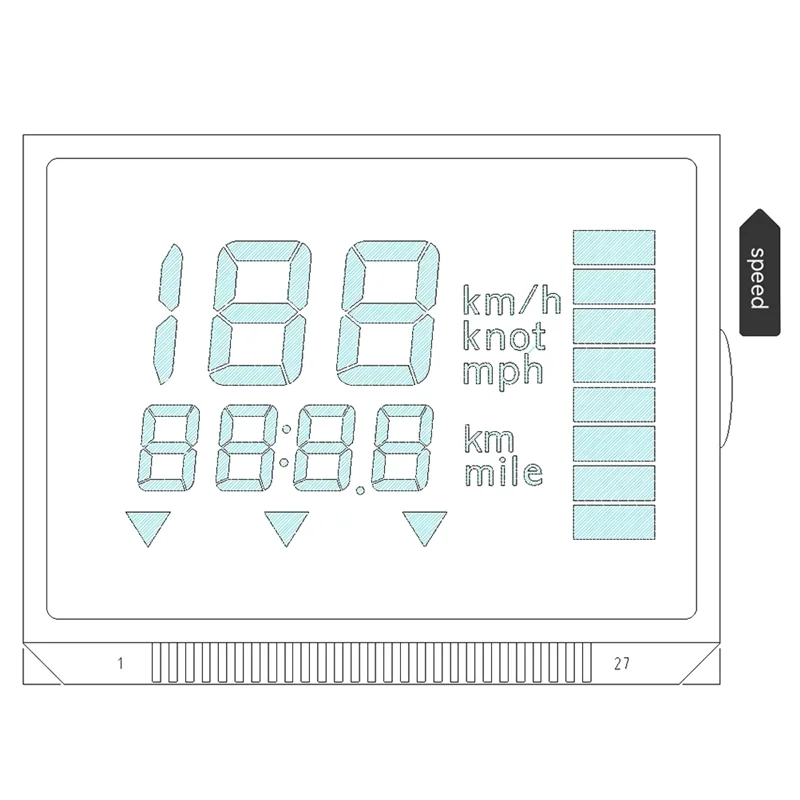 Unidad de velocímetro de motocicleta con pantalla transparente - imagen 3
