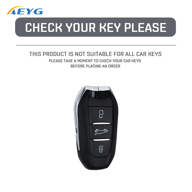Funda de cuero para llave Peugeot 308, 3008 y Citroën C3, C4 - imagen 2