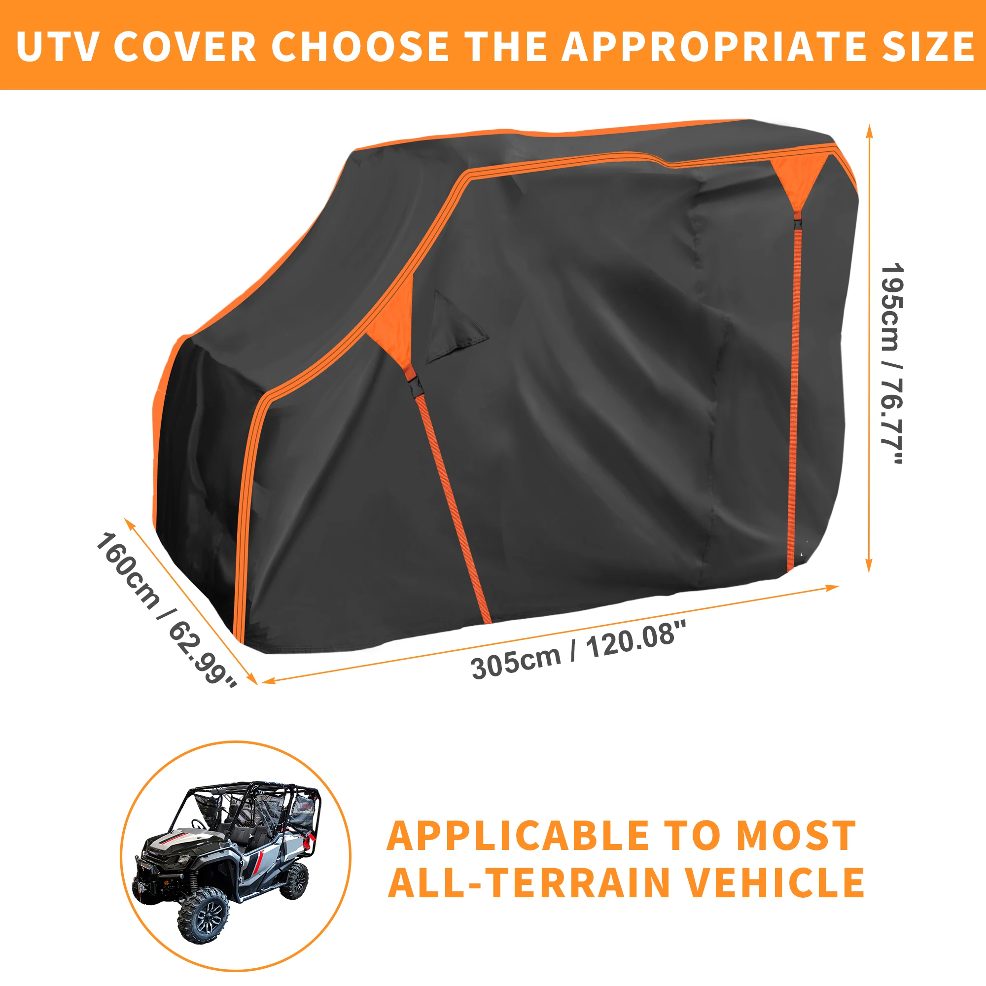 Funda impermeable UXCELL para Honda Pioneer-1000-5
