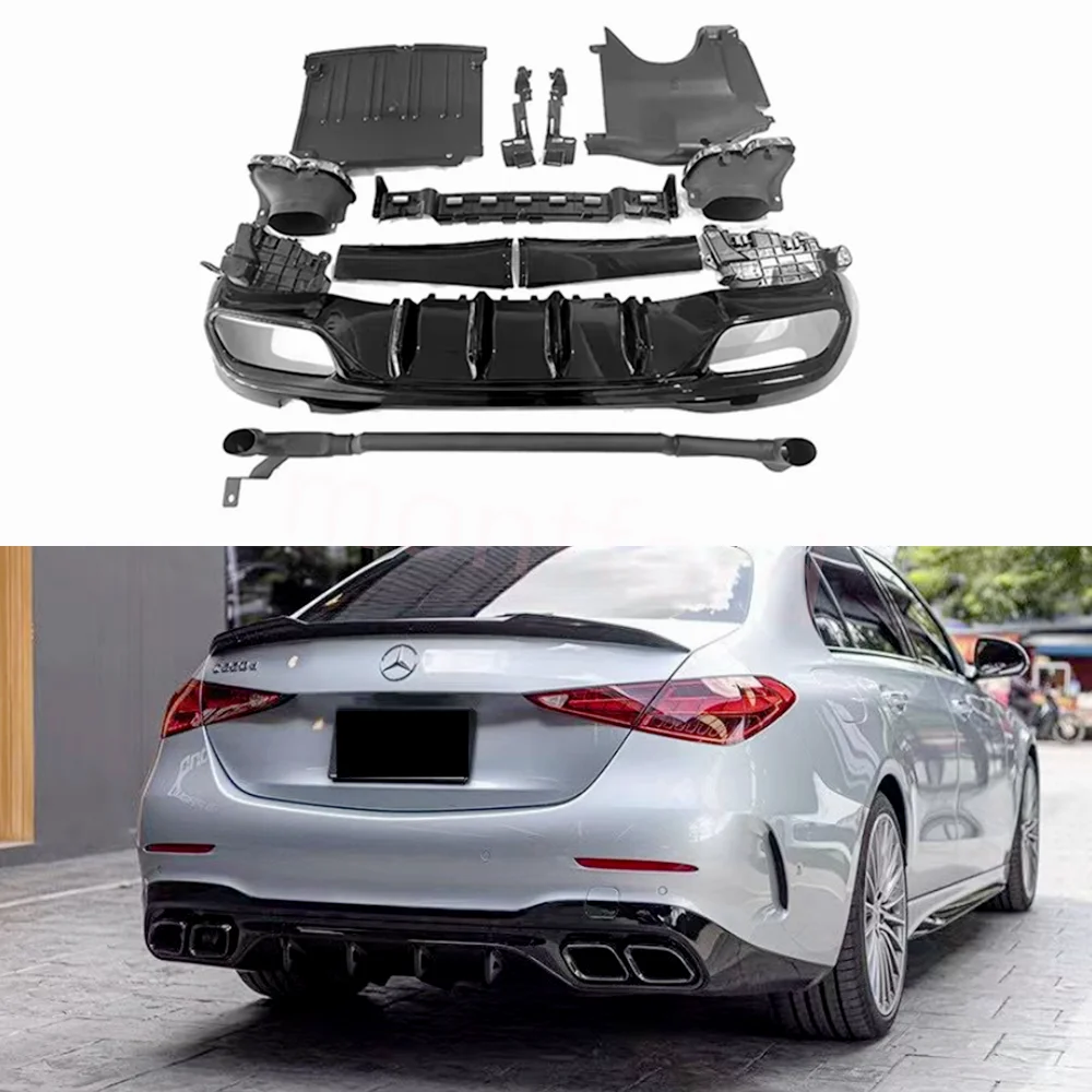 Difusor trasero Mercedes-Benz Clase C W206 C200-C280 a C63 AMG