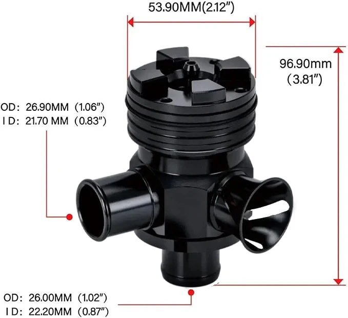 Válvula de descarga turbo BOV aluminio para VW GTI, Jetta y Audi - imagen 3