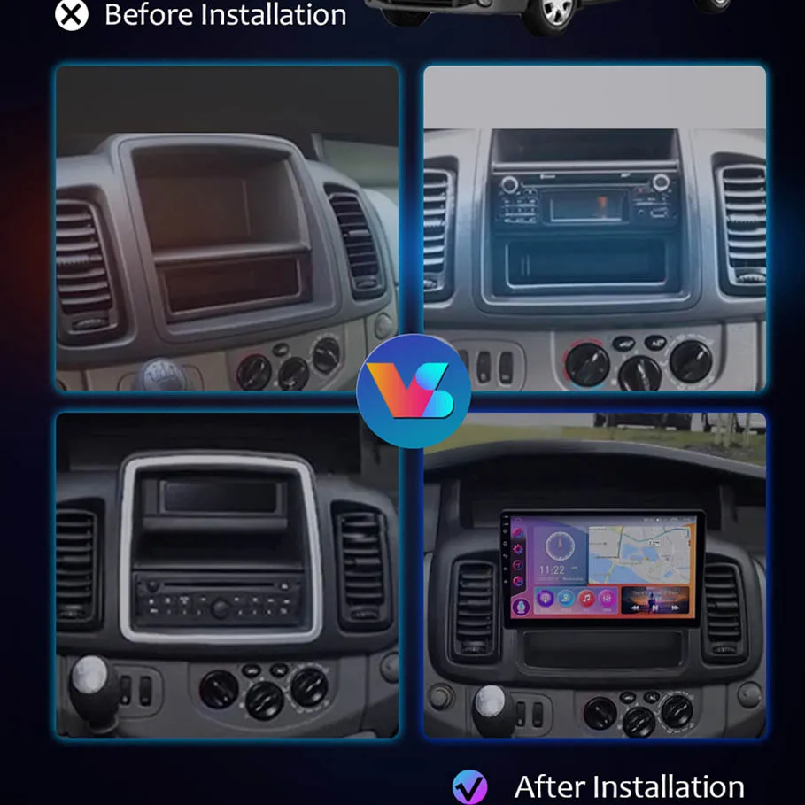 Radio de coche para Renault Trafic Opel Vivaro A Nissan Primastar 2010-2014 Android y CarPlay estéreo GPS navegación 2Din Multimedia - imagen 2