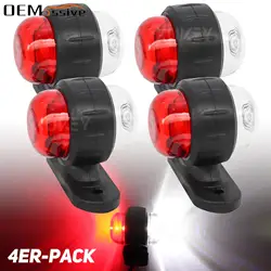 Luces de posición LED laterales rojas y blancas 12V-24V para camión