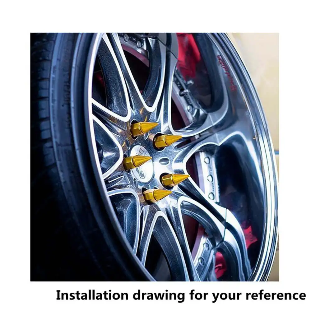 Tuercas de 20 piezas tuercas de rueda sintonizador extendido de aluminio estilo Blox Jdm con punta para llantas de ruedas M12X1.5/M12X1.25 EP-550NSPK - imagen 5