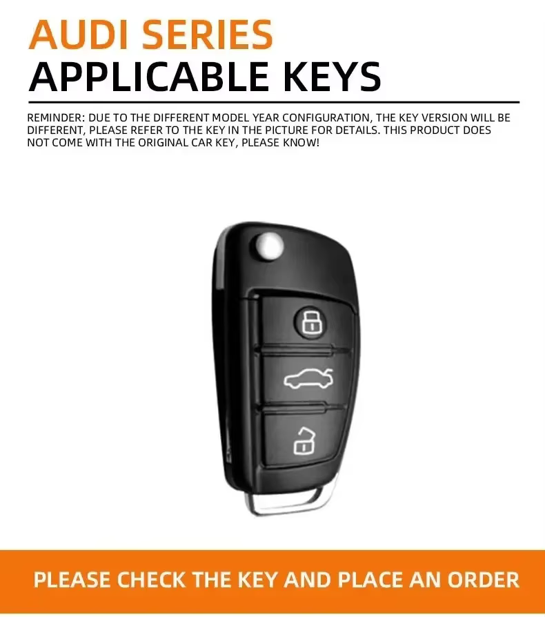 Funda cuero y aleación zinc para mando Audi A3 8P 8V S3 Q3 Q2 TT - imagen 4