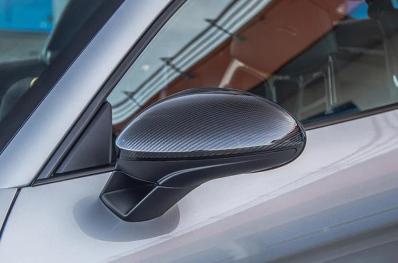 Cubierta de espejo lateral de fibra de carbono de repuesto DRY para Porsche Cayman 718 Boxster Cayman - imagen 2