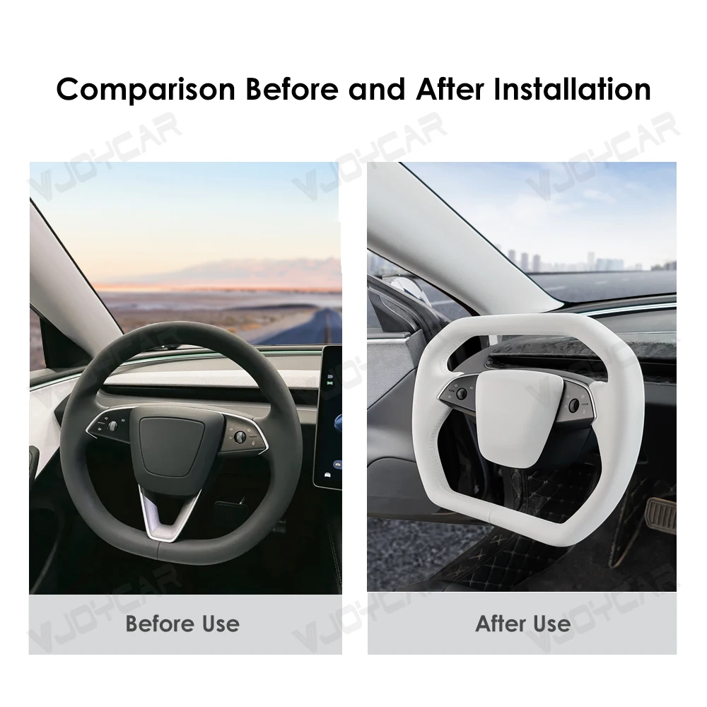 Volante yoke Vjoycar calefactable para Tesla Model 3 Highland y Model Y - imagen 4